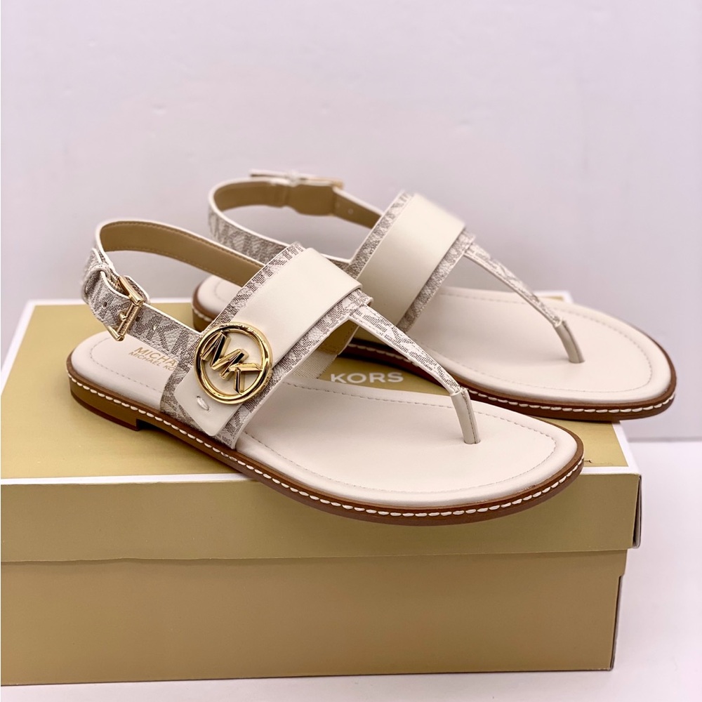Michael Kors Cream Sandals - Picture 6 of 10